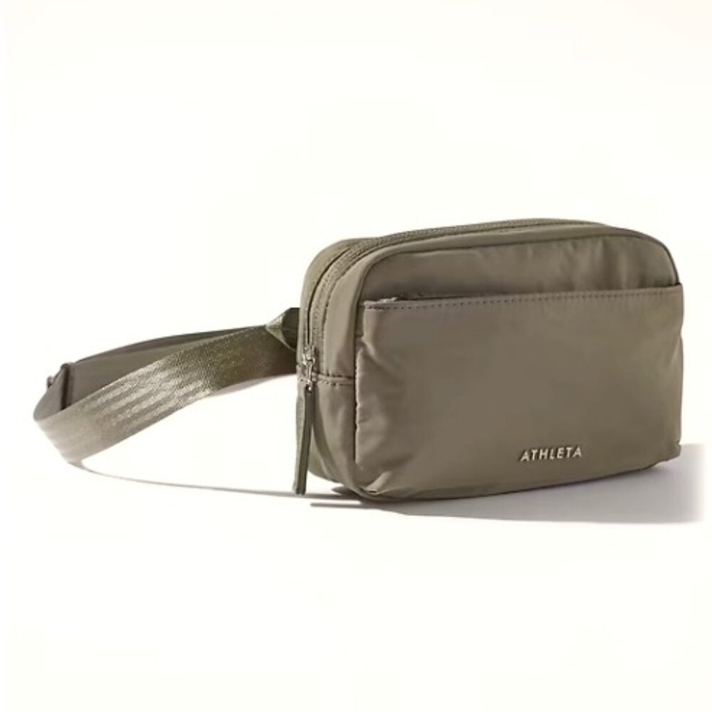 Athleta All About Crossbody Belt Bag, Water Repellent, One Size, Olive